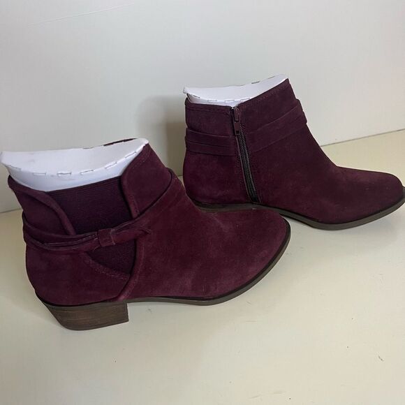 NIB Isaac Mizrahi, maroon booties size 8 - Picture 4 of 6